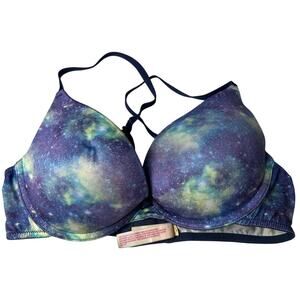 Xhilaration Galaxy Underwire Padded Push-Up Bra 34C